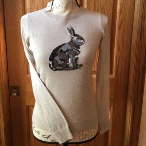 Rabbit motif sweater
